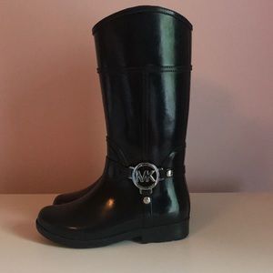 Michael Kors Black Rubber Rain Boots